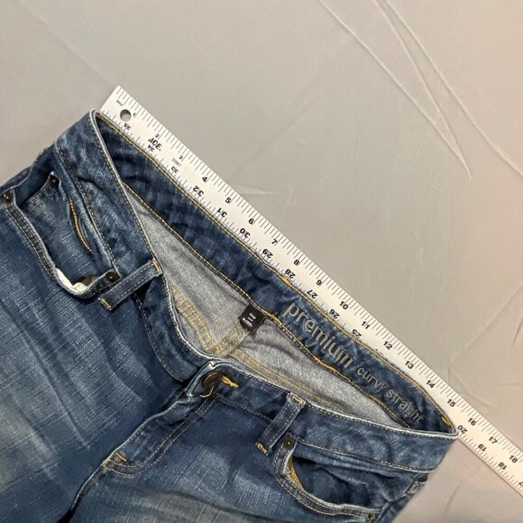 Gap Premium Curvy Straight Jeans Faded Blue Women's Casual Denim 8/29 Long - Picture 7 of 14